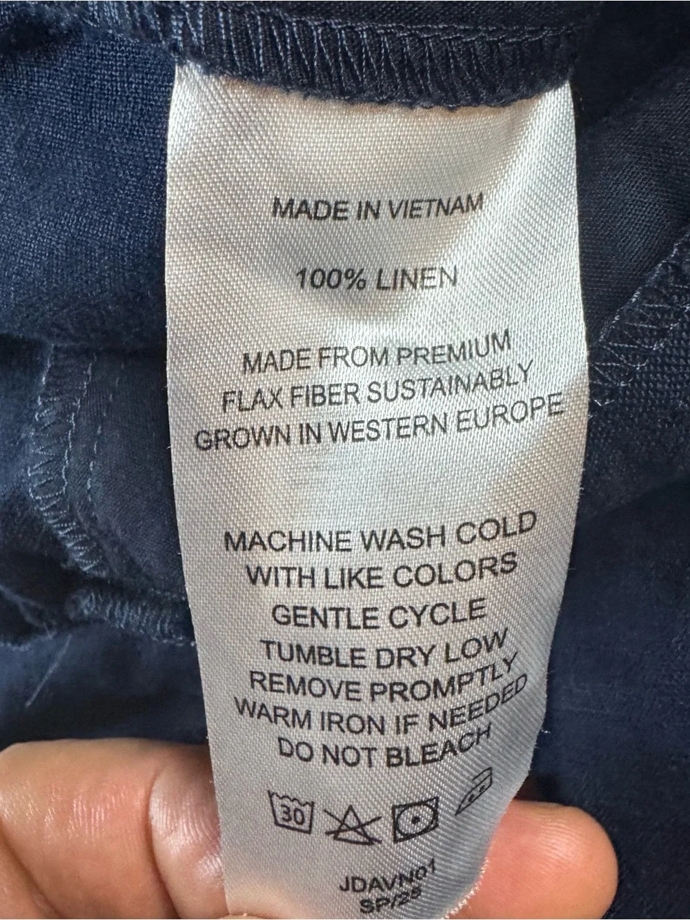 Quince Women’s Blue 100% Linen Pleated Front Straight Leg Pants Pockets Size 10.